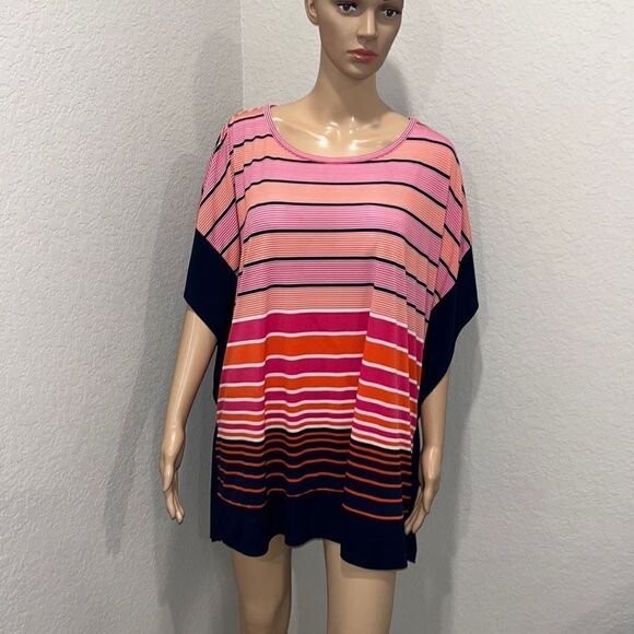 NWOT Michael Michael Kors multi colored striped sweater. - Picture 1 of 7